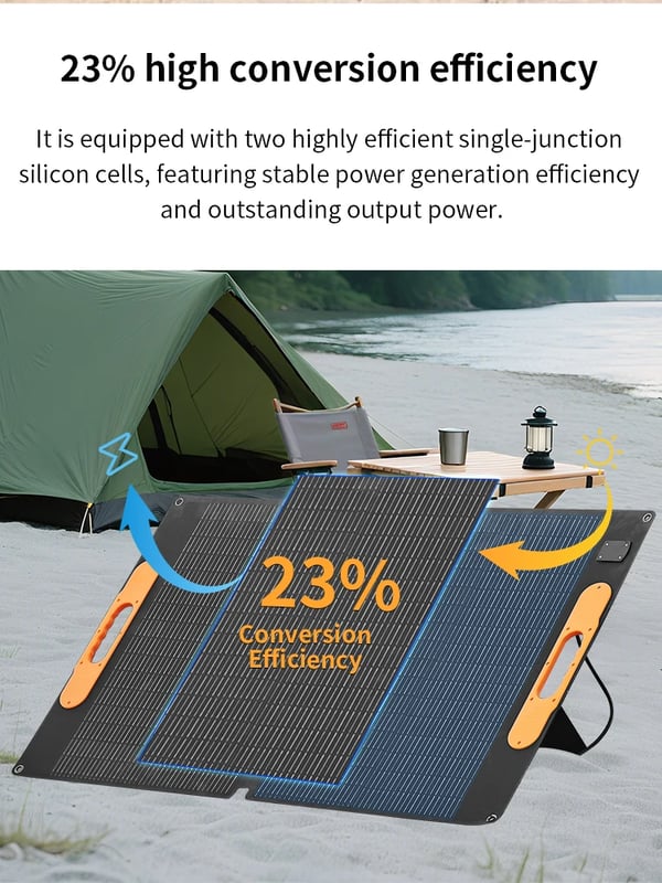 Solpanel, Hög Effektivitet, Bärbar Design,200W