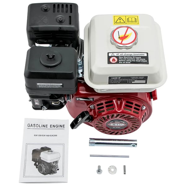 Bensinmotor för Honda GX160, 5,5 HK effekt, 168 cc slagvolym, dragstartssystem