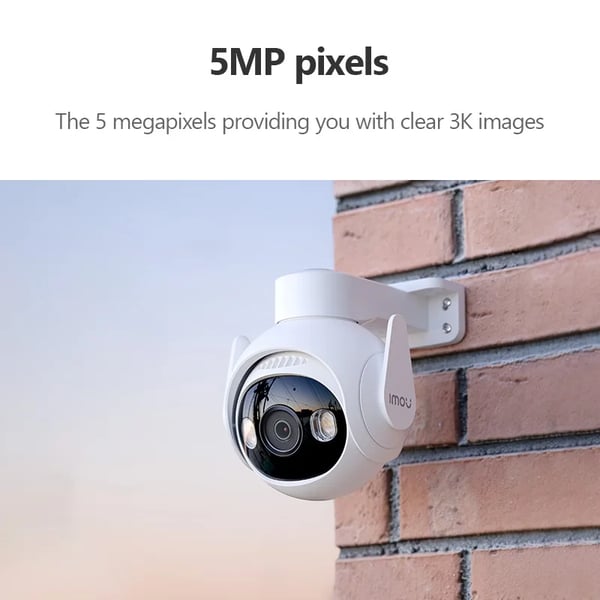Ulkoturvakamera, AI Älykäs Seuranta, Yönäkö,EU Plug, 5MP-2PCS