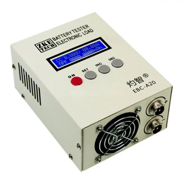 Batteritesteren, 5A opladning, 20A afladning,sort