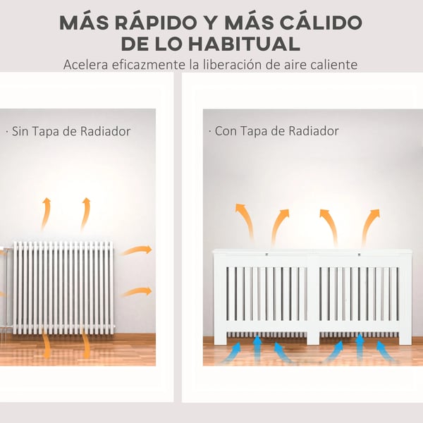 Radiator Dække, MDF Materiale, Dimensioner 172 cm x 19 cm x 81 cm, Lamel Design, Børnesikkerhedsfunktioner, Hyldefunktionalitet