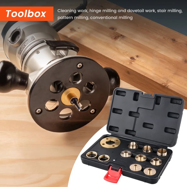 Brass Template Guide Kit, 11-delarsset, Precision Routing, Hållbar Design