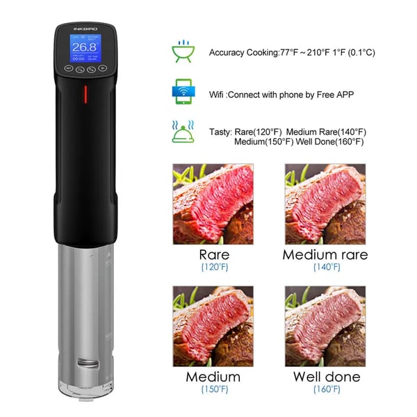 Sous Vide Koger, Digital Skærm, Wi-Fi Kontrol,EU-stik (220V)