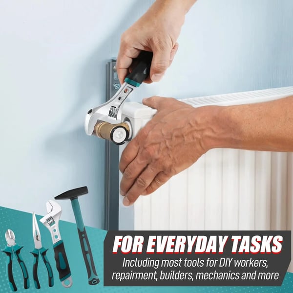 Holdbart Værktøjssæt, 122-Dele, Aluminium Opbevaringskasse,122Pcs