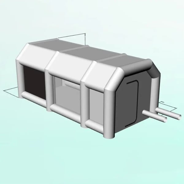 Inflatable Spray Booth, Snabb Installation, Effektiv Luftfiltrering,grå