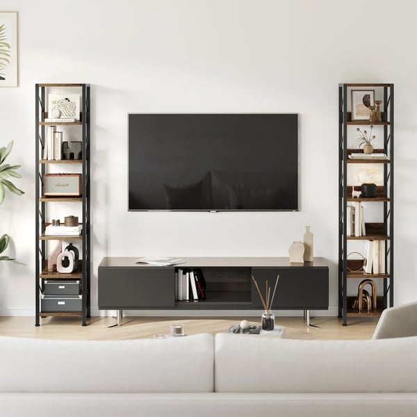 Bogreol, 6 niveauer, pladsbesparende design,som vist