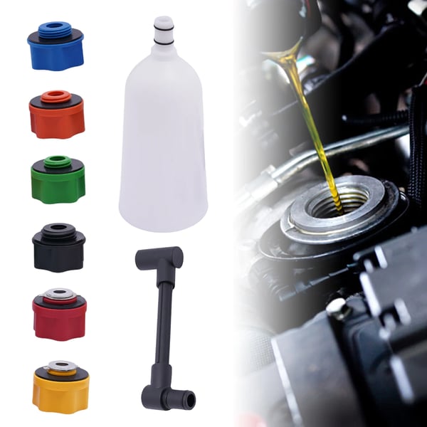 Olie Tragt Adapter Sæt, M35x4.0 Gewind, M42x4.5 Gewind, M37x3.0 Gewind, M32x3.5 Gewind, Multi-farvede Adaptere