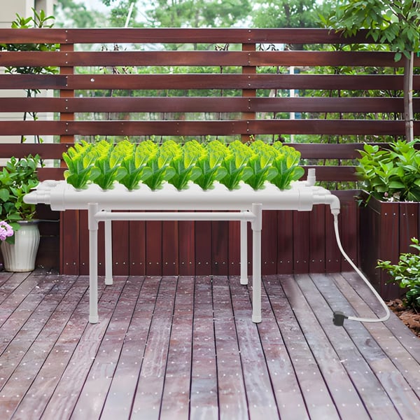 Hydroponisk Vækstsystem, 36 Planteplaceringer, Pladsbesparende Design,HVID