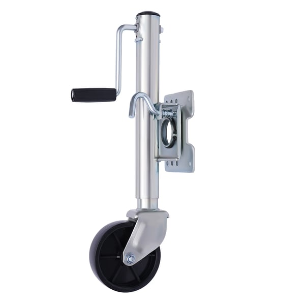 Automatisk Jockeyhjul, 1200 lb belastningsevne, galvaniseret stål konstruktion, foldbart design