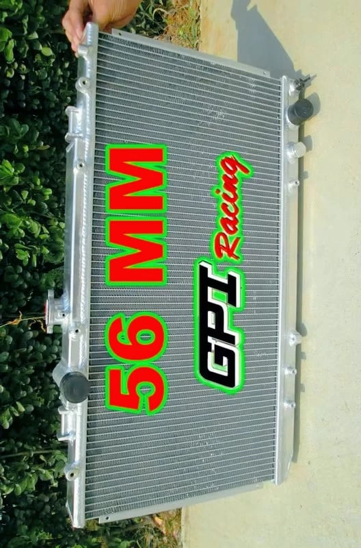 Radiator, Aluminium, Kerne Størrelse H325mm x B710mm x D56mm, Samlet Størrelse H390mm x B723mm x D68mm, Indløbs/Udløbs Størrelse 31mm/31mm, 2 Række