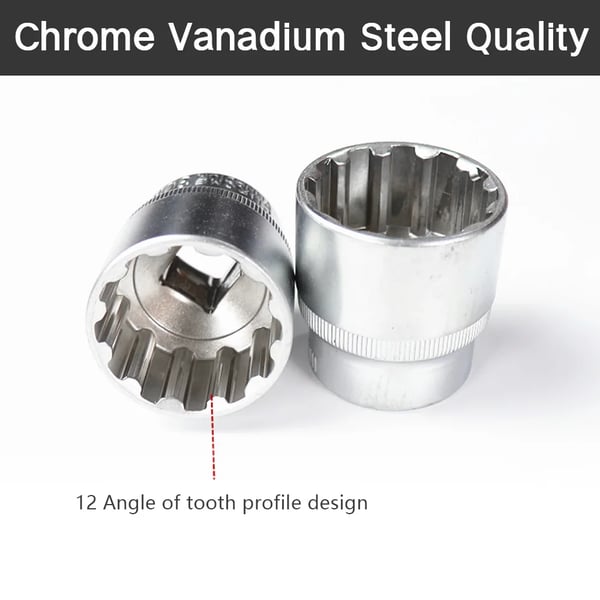 Torx Socket Sæt, 12-Punkts Design, Holdbar Stål Konstruktion,Blå