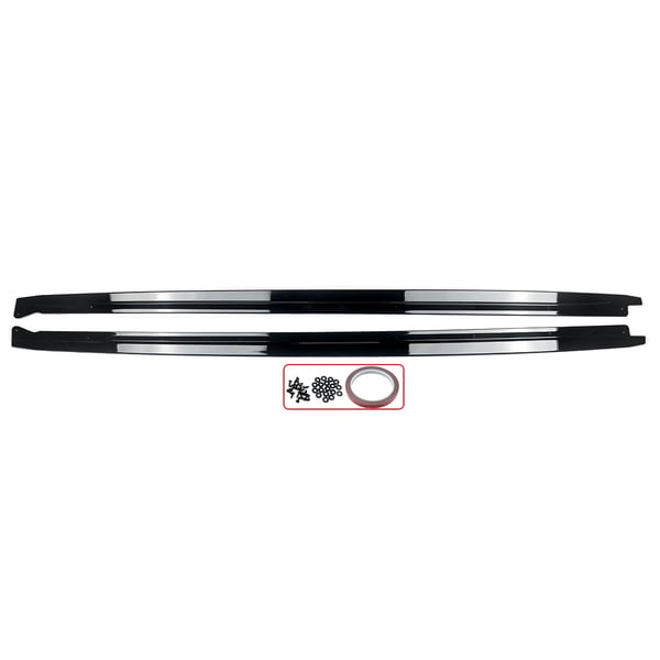 Side Skirt Extension, M Performance Style, Holdbar ABS Konstruktion,glansende sort