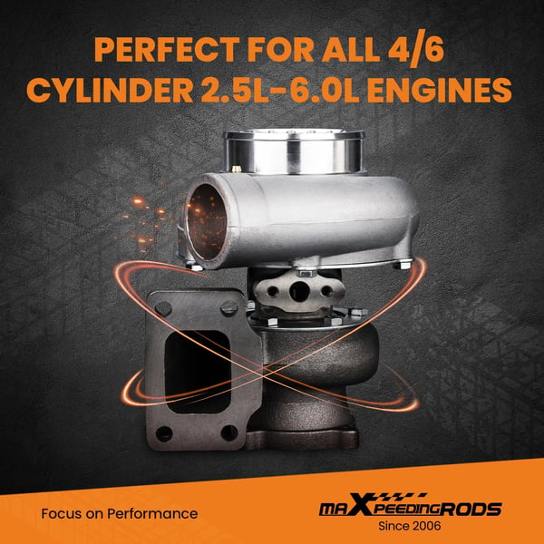 Turbocharger, Maksimal effekt 600 HK, Vare længde 26 cm, Vare bredde 24 cm, Vare højde 23 cm, Materiale Ductile jern QT