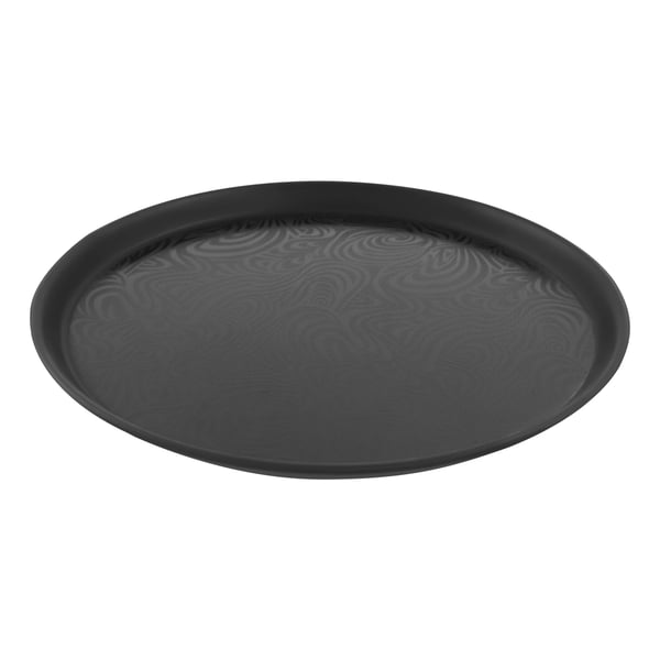 Serveringsbakker, 8-delt sæt, tekstureret overflade,35 cm, sort