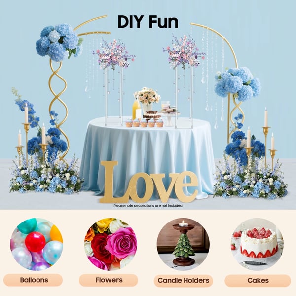 Blomsterställ, 10-delat set, hållbar akryldesign, VIT