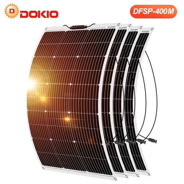 Flexibelt solpanel, 4 paneler, 30A kontroller,400W Set