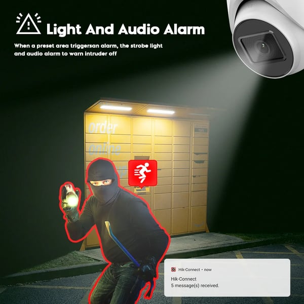 IP-kamera, 8 MP resoluutio, ihmisten ja ajoneuvojen tunnistus,2.8mm, DS-2CD1383G2-LIUF