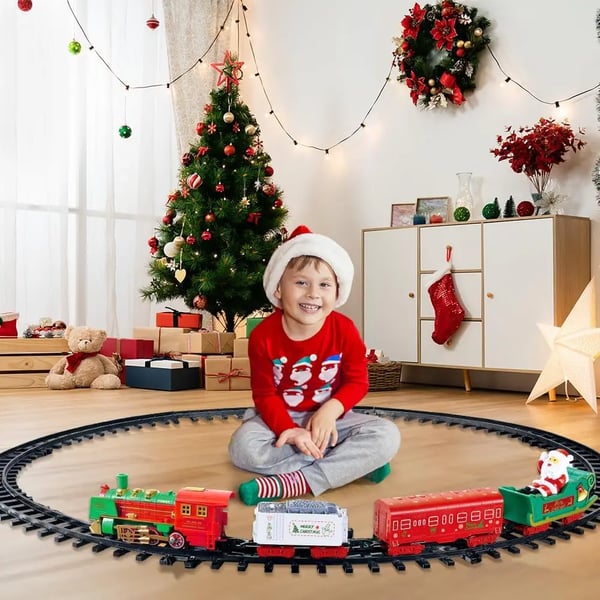 Juletog Legetøjssæt, Lys, Musik,Rød