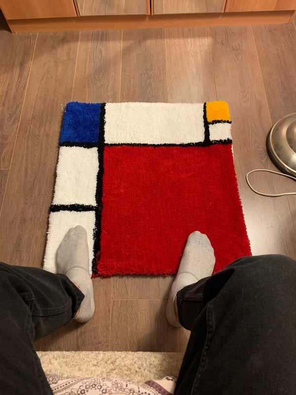 Tufting Klæde Baggrundsstof, Polyester Materiale, Dimensioner 1,5M x 4M, Kompatibilitet med Tufting Pistoler, Ensfarvet Mønster med Vejledende Linjer