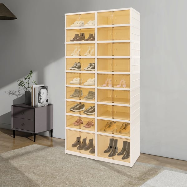 Sko Rack, 9-Lags Opbevaring, Holdbar Konstruktion,HVID