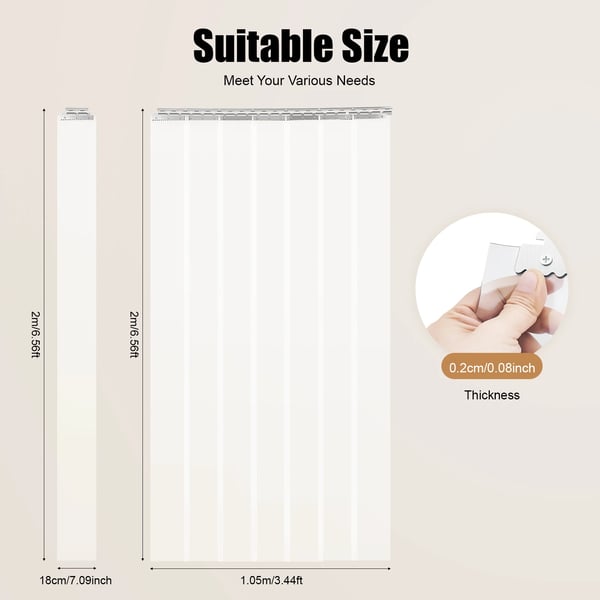 Stripgardin, PVC-material, Enkel installation,VIT
