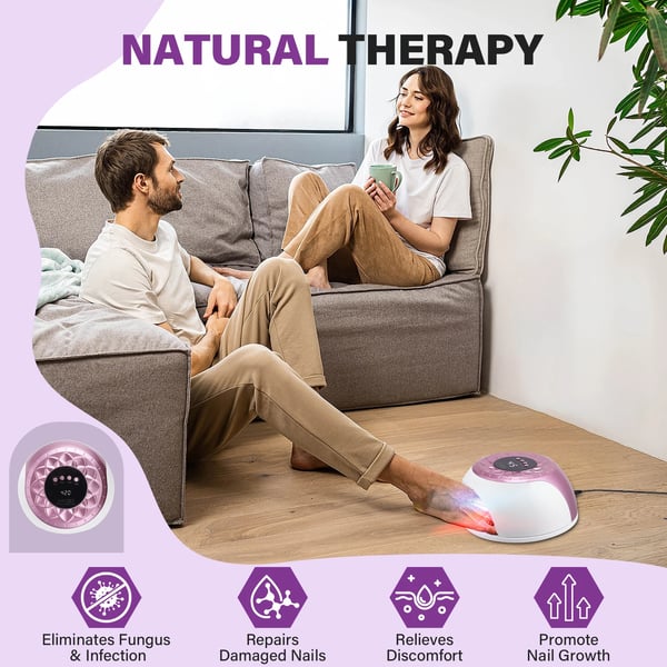 Neglesvamp Laser Enhed, Dobbelt Bølgelængde Terapi, Brugervenligt Design,LILLA