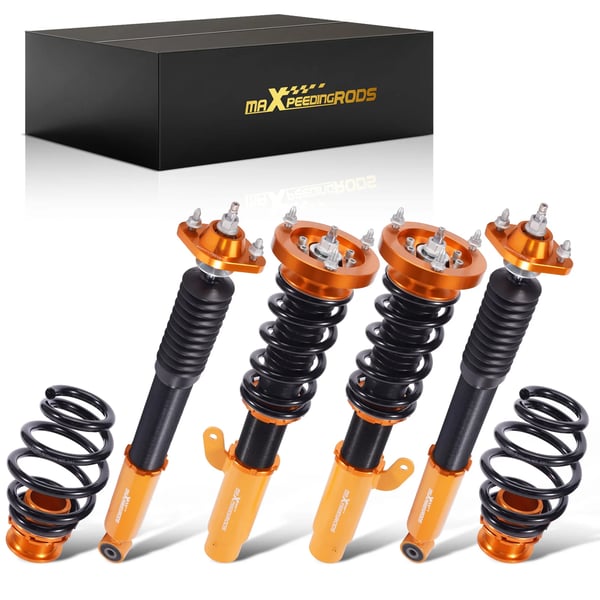 Coilover Affjedring, 24 Vejs Dæmper, Justerbar Køre Højde, Passer til Kompatible 3 Serie Køretøjer, 55CrSi Stål, 70 cm Længde