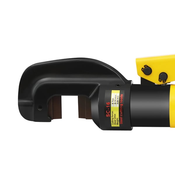 Hydraulisk Armeringsjernsklipper, 8 Ton Skærekraft, Kompakt Design,Gul