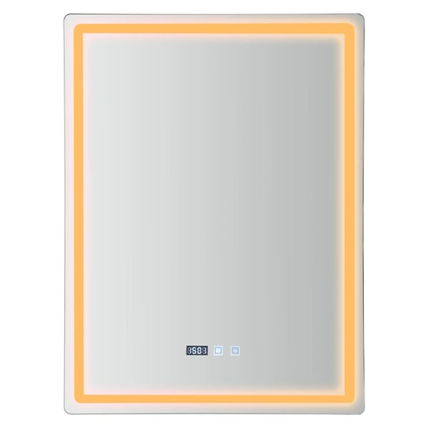 LED Badeværelsesspejl, 50 x 70 cm, Justerbar Lysstyrke, Vandtæt IP54, Tre Farvetemperaturer, Væghængt