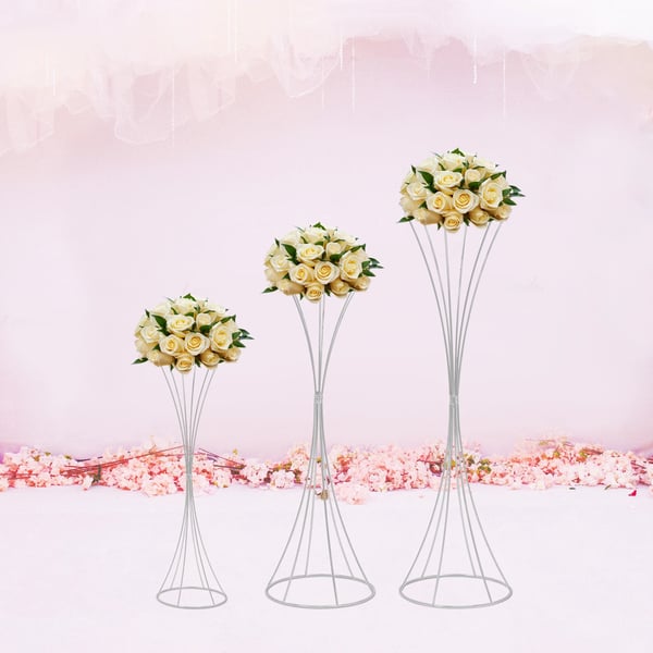 Blomsterställning, Elegant Design, Robust Järnkonstruktion,Silver