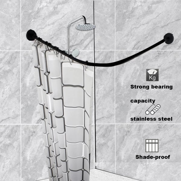 Bruseforhængsstang, Rustfrit Stål, 0,98 Tommer Diameter, 44,09 lbs Kapacitet, Nem Installation, L-formet Design