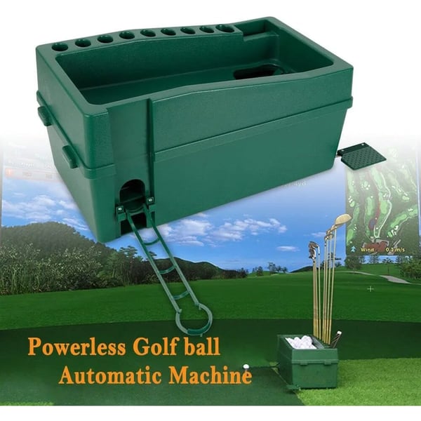Golfboldsdispenser, Foldbar Sporholder, Justerbar Fodpedal,grøn