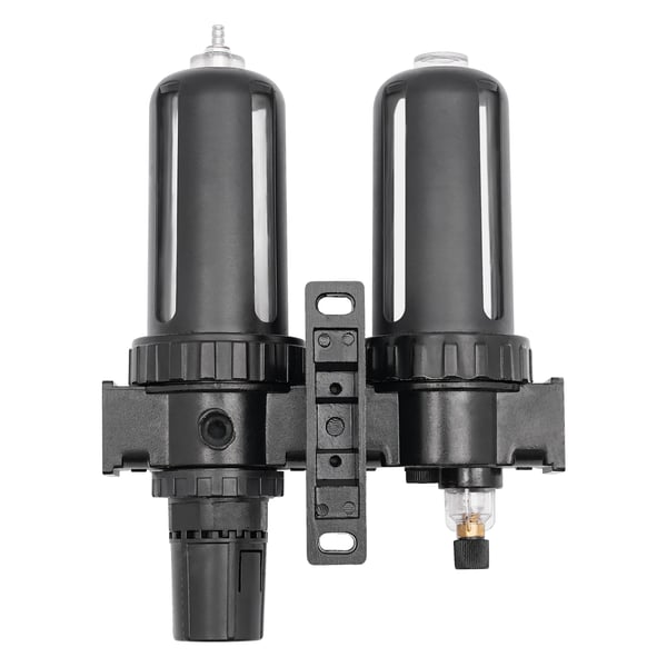 Olie-vand separator, PC materiale, 1/4" forbindelsesstørrelse, justerbart tryk, effektiv filtrering, kompatibel med pneumatiske systemer