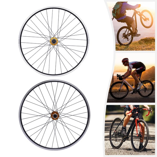 Mountain Bike Hjul Sæt, Aluminiumlegering, Dobbelt Skivebremse,sort
