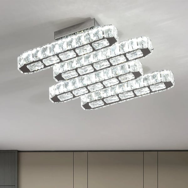 Loftlampe, Krystal Design, Alsidige Belysningsmuligheder,Ændringsbar, XY04-SS
