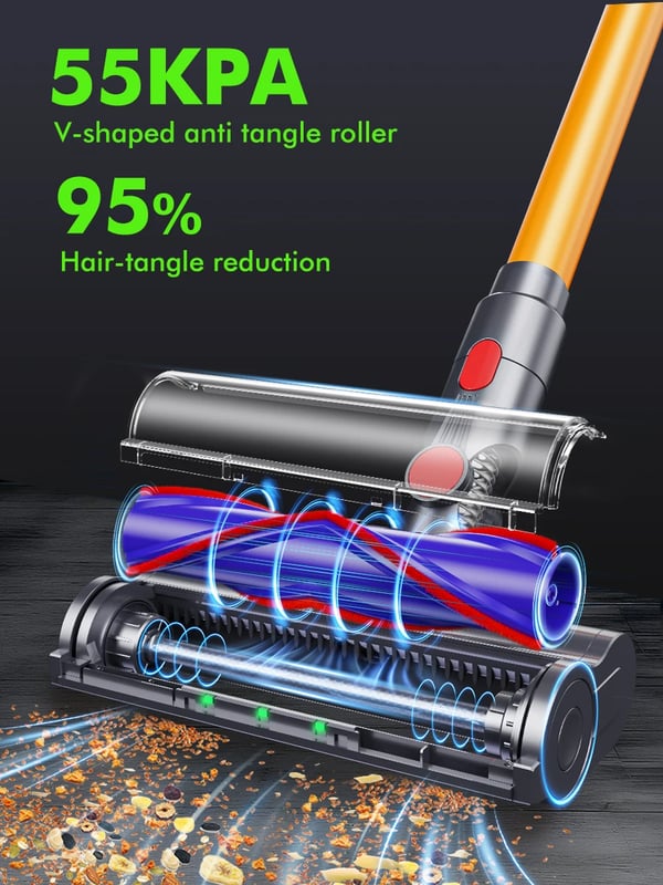 Håndholdt Støvsuger, Kraftig Sug, Trådløs Design,V22 600W 55000Pa