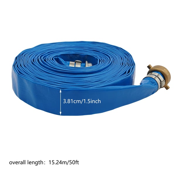 Vattenavloppsslang, Högtryckstolerans, Hållbart PVC-material,Blå