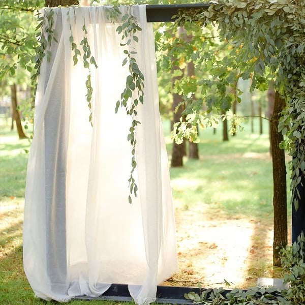 Ark Gardiner, Chiffon Materiale, Elegant Design,Hvid og Pink
