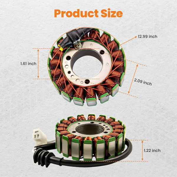 Magneto Spole Stator, 12V DC, Passer til Yamaha R6 YZF-R6 1999-2002, Sikker Overbelastningsbeskyttelse, Højkvalitets Kobbertråd