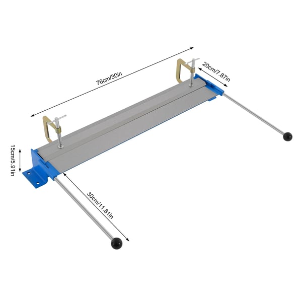 Metalbearbejdnings Shrinker Stretcher Sæt, Q235 Stål, Maks Bøjelængde 76cm, Maks Bøjetykkelse 1.2mm, Bøjevinkel 0-90°, Håndtag Længde 30cm