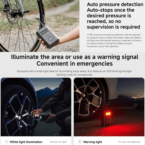Elektrisk Luftkompressor, Snabb Uppblåsning, Bärbar Design,Luftkompressor 2 Pro