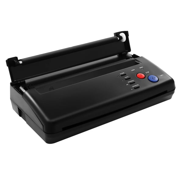 Tatoveringsoverførselsskabelonprinter, højopløsningskopiering, brugervenligt design,sort