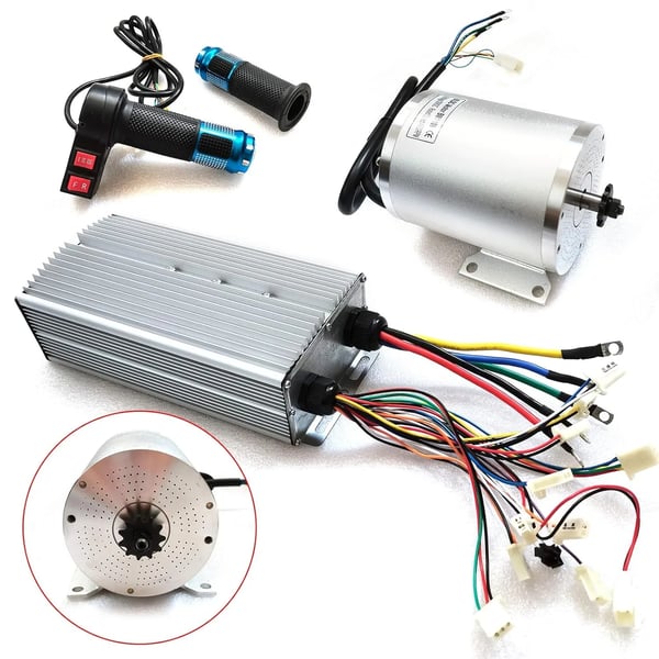 Borstarlös Motor Kit, 72V Hög Hastighetskontroller, Antislip Gaspedal,6600 RPM