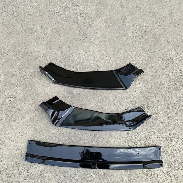Framstötfångarlipspoiler, Hållbart ABS-material, Lätt installation,svart