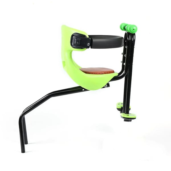 Frontmonteret børnesæde til cykel, stål og PP-konstruktion, 42 x 30 x 45 cm, understøtter op til 20 kg, vejer 2,8 kg