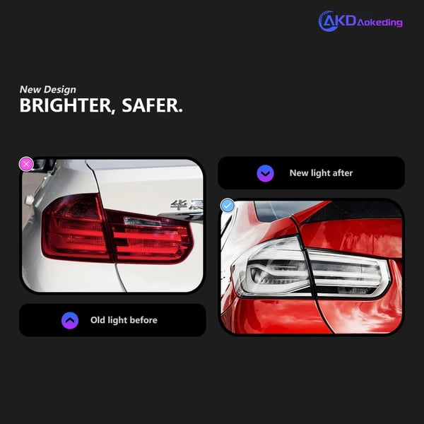 Baglygtesamling, LED-teknologi, kompatibel med BMW F30 2013-2018,hvid
