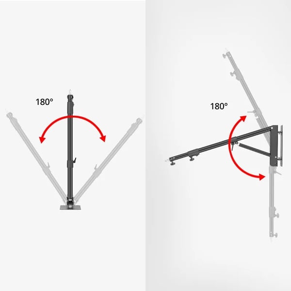 Vægbeslag Boom Arm, Justerbar Længde, Fleksibel Vinkeljustering,Boom Arm Lys Stativ