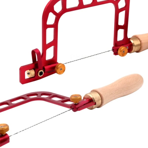 Coping håndsav, aluminiumslegeringsramme, ergonomisk træhåndtag, diamanttrådskæring,337mm