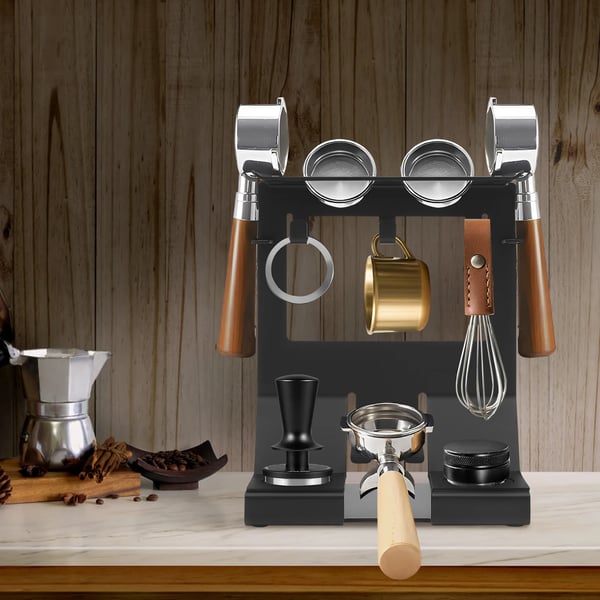 Kaffearrangør Rack, Holdbar Jernkonstruktion, Ingen Samling Krævet,sort