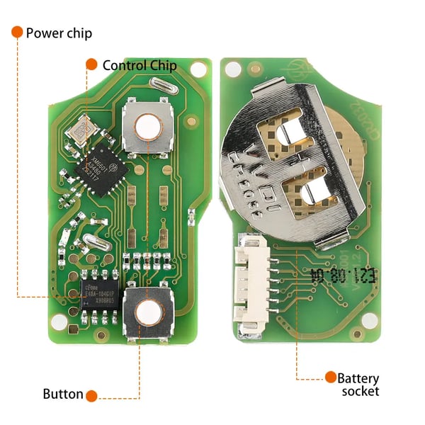 Fjernbetjening, 2 knapper, VVDI ledningsfunktion